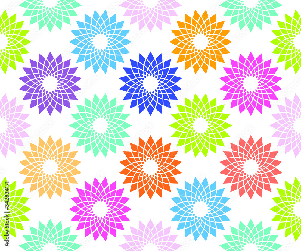 Colourful floral pattern design