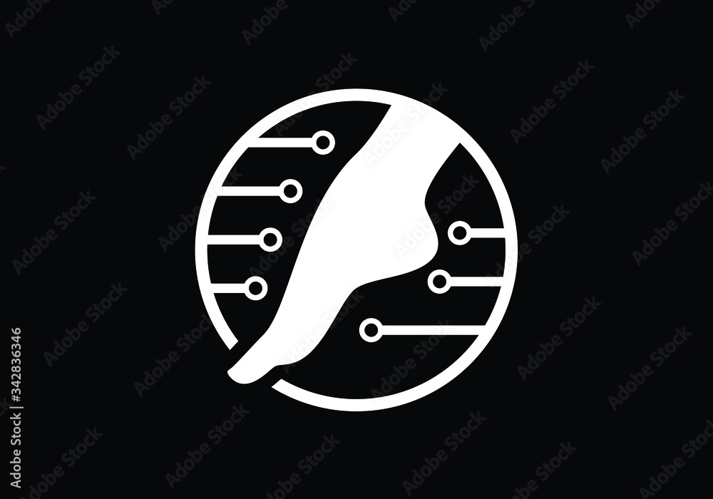 Foot and care icon logo template, Foot and ankle healthcare Foot and care icon logo template, Foot and ankle healthcare