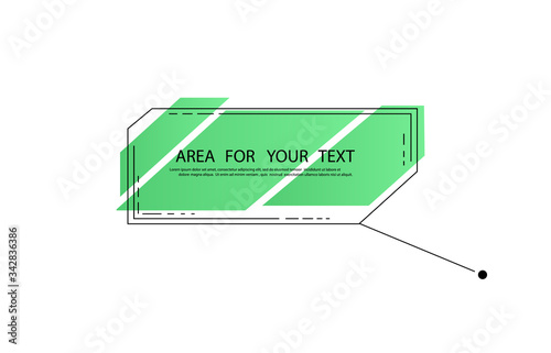 Area for your text. Names of digital callouts. Layout element for web, brochure, infographics. Vector illustration.