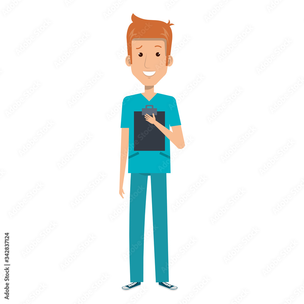 male paramedic with clipboard isolated icon vector illustration design male paramedic with clipboard isolated icon vector illustration design