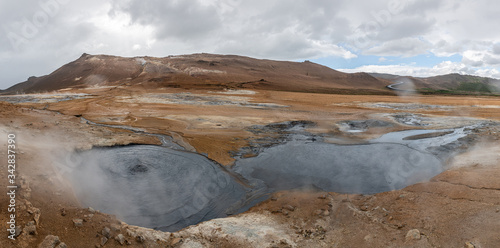 Hverir Geothermal Area (northern Iceland) during summertime
