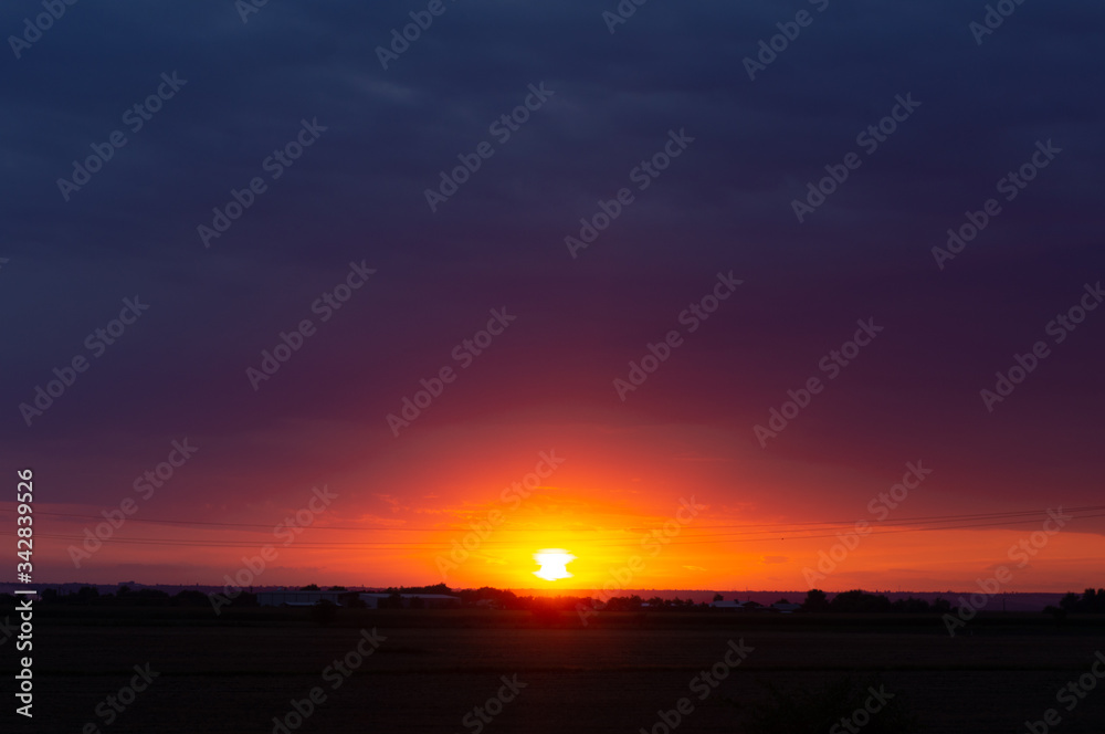 Photo of sunset landscape