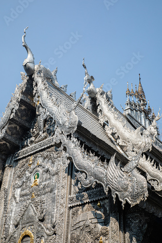 Silver budhist temple Wat Sri Suphan in Chiang Mai