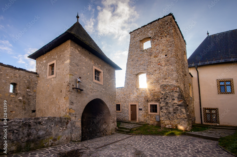 Trencin castle countryard,Slovakia