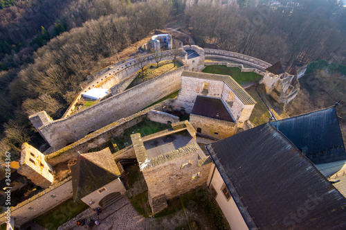 Fototapeta Trencin historic castle ramparts, Slovakia
