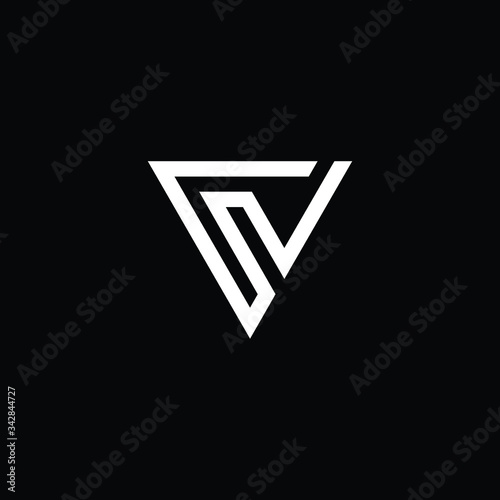 Free Download Minimal elegant monogram art logo. Outstanding professional trendy awesome artistic VD DV initial based Alphabet icon logo. Premium Business logo White color on black background - GFXLoad
