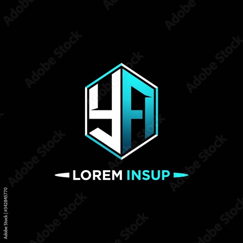 YA initial hexagon logo monogram designs modern templates .