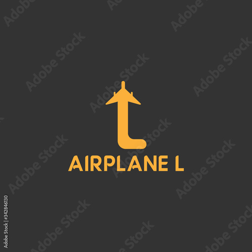 vector illustration initial travel logo design orange color