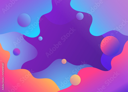 Abstract Futuristic Gradient Background using Fluid and Liquid Shapes with Purple, Violet, Red, Pink, Orange, and Blue Colors for Landing Page © HellasFellasStd