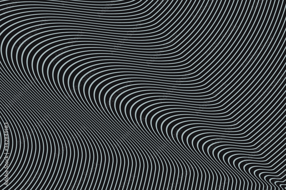 Abstract background for banners, cards, posters. Thin intersecting lines in the form of waves. Gradient, monochrome.