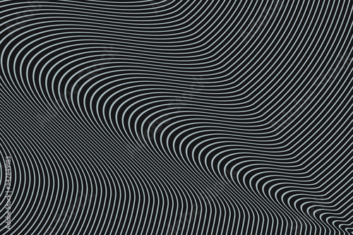 Abstract background for banners, cards, posters. Thin intersecting lines in the form of waves. Gradient, monochrome.