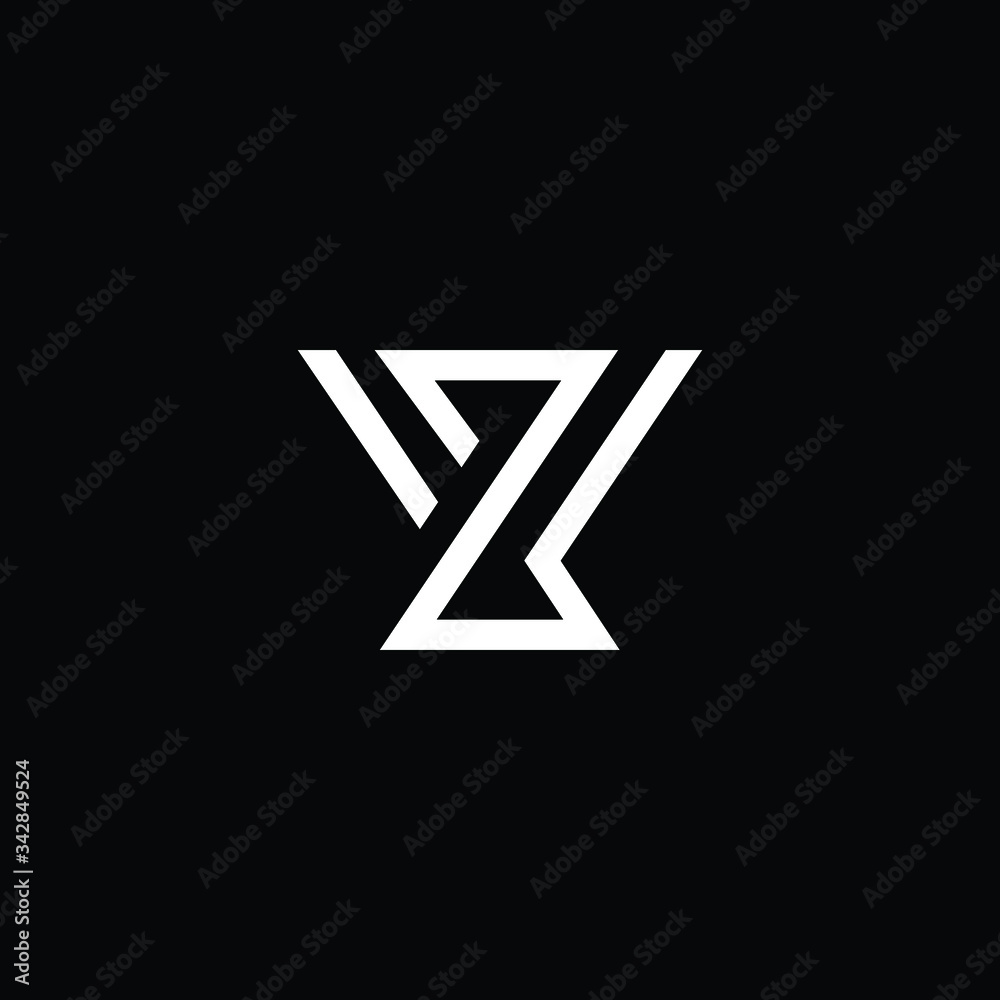 Minimal elegant monogram art logo. Outstanding professional trendy awesome artistic WZ ZW ZV VZ initial based Alphabet icon logo. Premium Business logo White color on black background Minimal elegant monogram art logo. Outstanding professional trendy awesome artistic WZ ZW ZV VZ initial based Alphabet icon logo. Premium Business logo White color on black background
