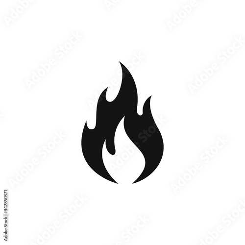 Flame icon logo flat vector illustration