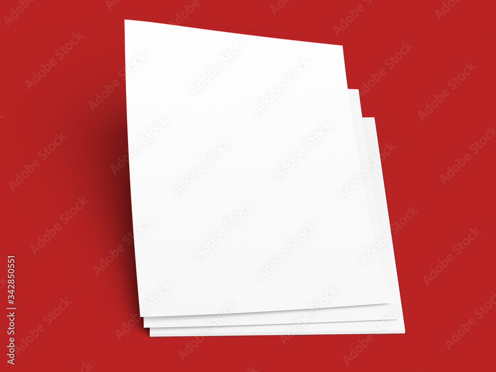 Empty paper sheets in A4 format. Ream of white paper. Empty paper sheets in A4 format. Ream of white paper.