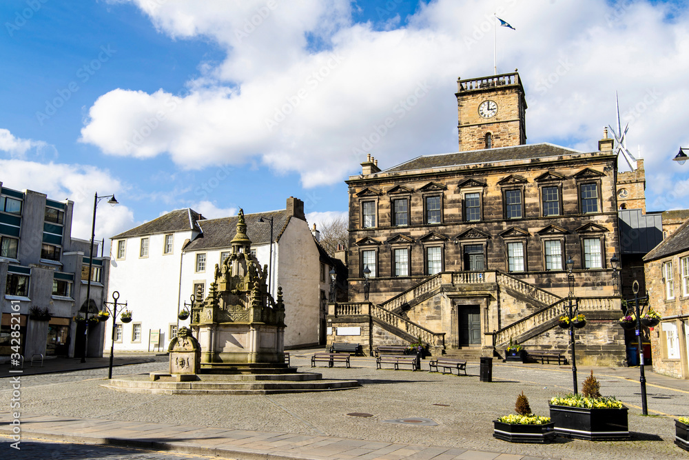 Linlithgow, Scotland, the small square known as The Cross. The large