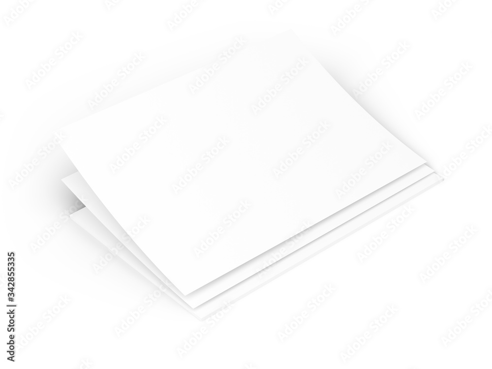 Empty paper sheets in A4 format. Ream of white paper. Empty paper sheets in A4 format. Ream of white paper.