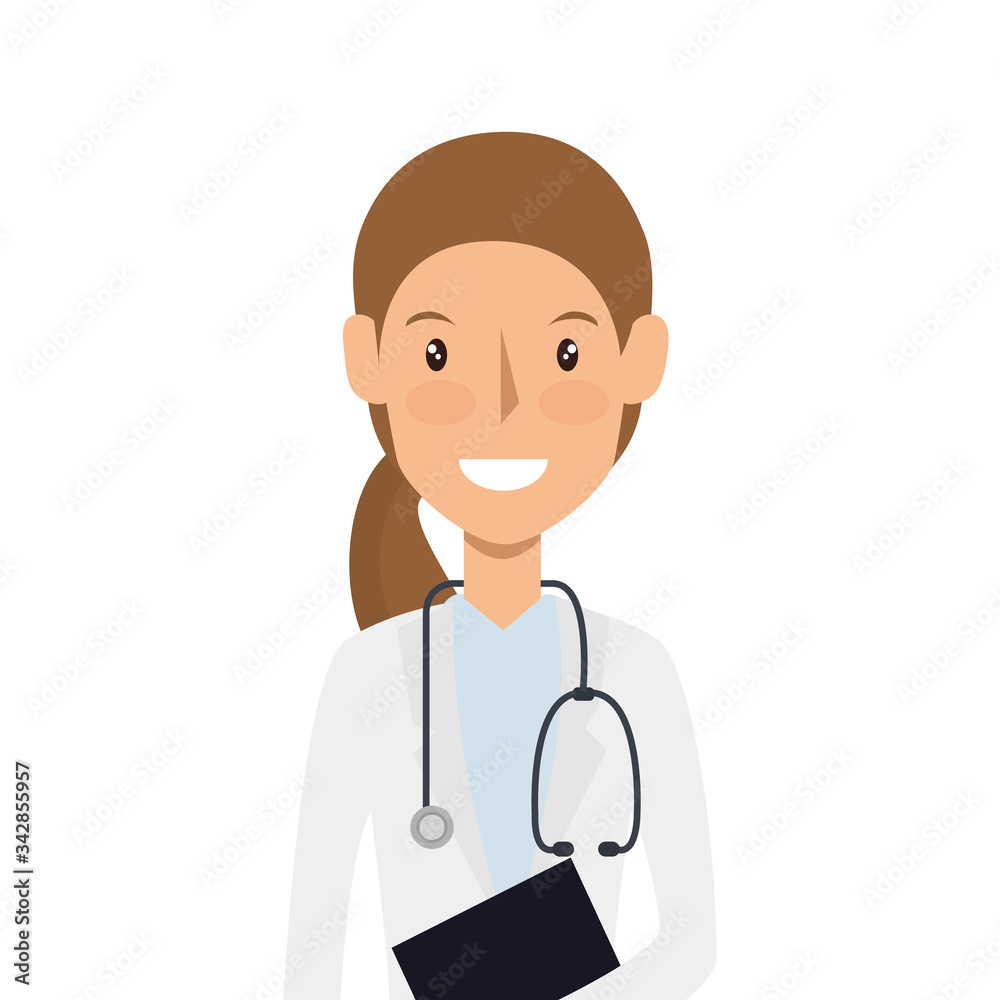 doctor female with stethoscope isolated icon vector illustration design doctor female with stethoscope isolated icon vector illustration design