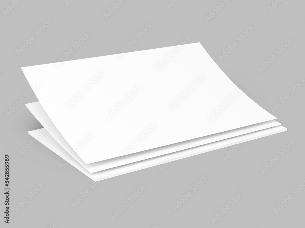 Empty paper sheets in A4 format. Ream of white paper. Empty paper sheets in A4 format. Ream of white paper.