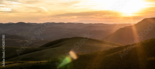 sun set minas gerais mountains brazil photo