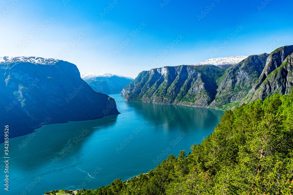 Norway Sognefjord at summer