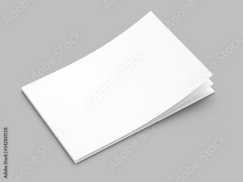 Empty paper sheets in A4 format. Ream of white paper.