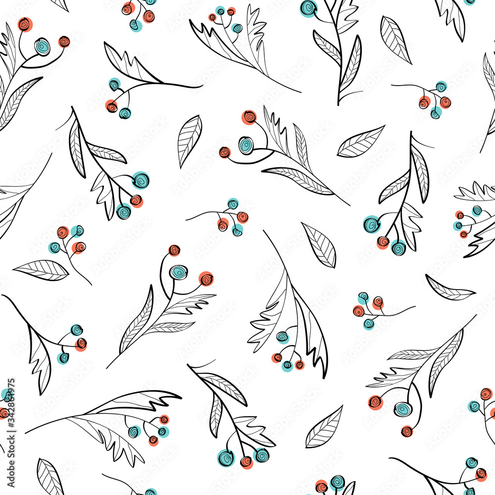 Fototapeta premium Floral seamless pattern for any designs