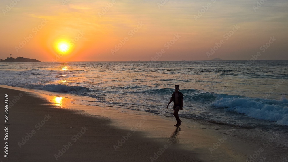 sunset on the beach