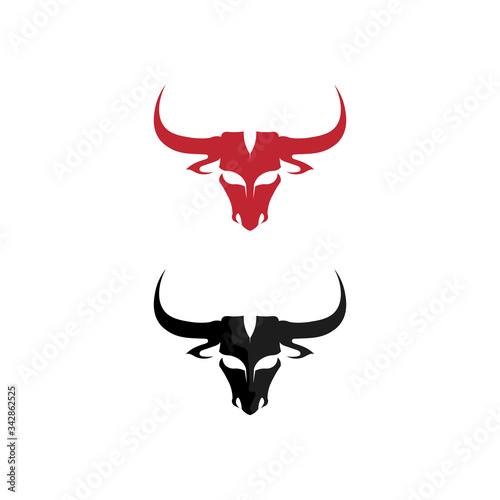Bull horn logo and symbols template icons app vector © anggasaputro08
