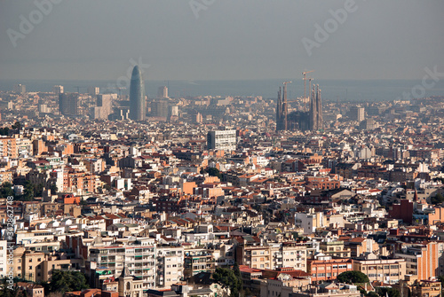 Cityscape of Barcelona, Spain.