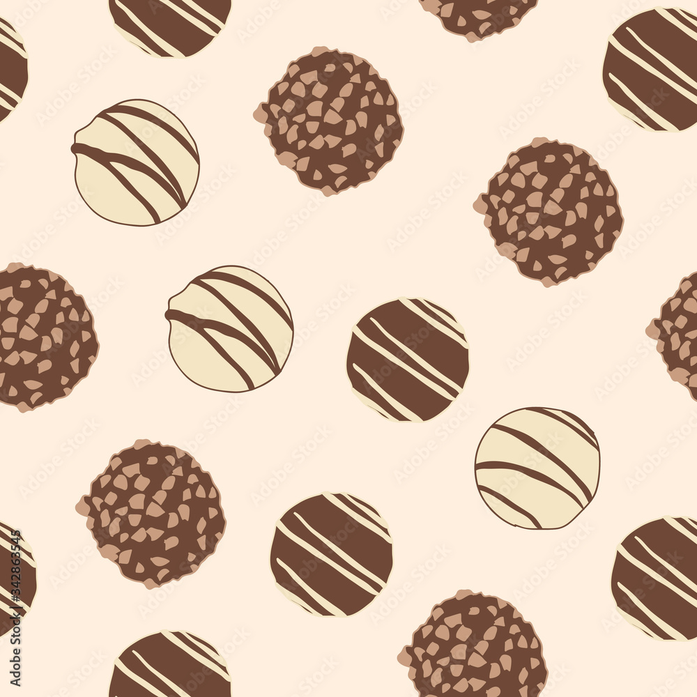 Seamless repeating pattern of sweets