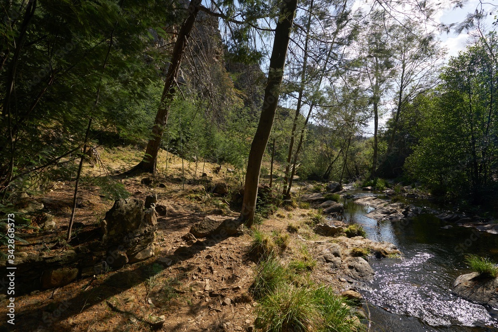 Vila de Rei landscape beautiful nature landscape with waterfalls and green and yellow trees, in Portugal Vila de Rei landscape beautiful nature landscape with waterfalls and green and yellow trees, in Portugal
