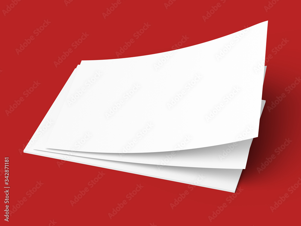 Empty paper sheets in A4 format. Ream of white paper. Empty paper sheets in A4 format. Ream of white paper.