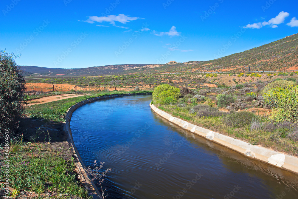 Wide irrigation canal on Oliphants River