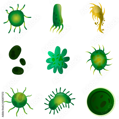 Set of virus icons