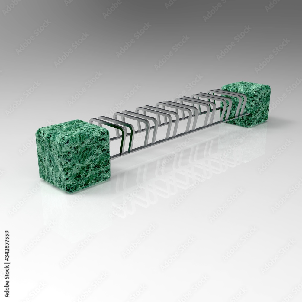 3d image of Bicycle Parking qube isometric view 12