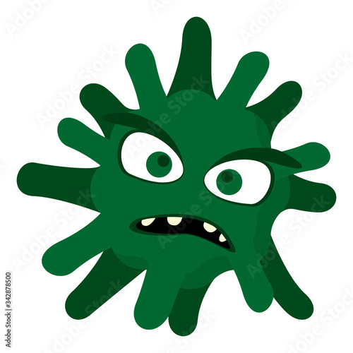 Isolated angry virus image