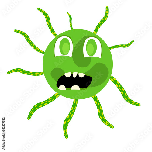 Isolated angry virus image