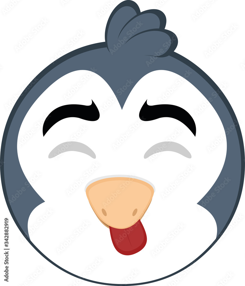 Vector illustration of the face of a penguin cartoon Vector illustration of the face of a penguin cartoon