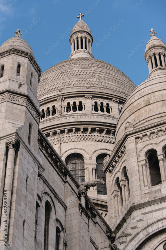 The dome of the basilica of Sacré Coeur, Paris, France