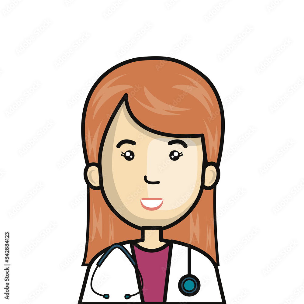 doctor female with stethoscope isolated icon vector illustration design doctor female with stethoscope isolated icon vector illustration design