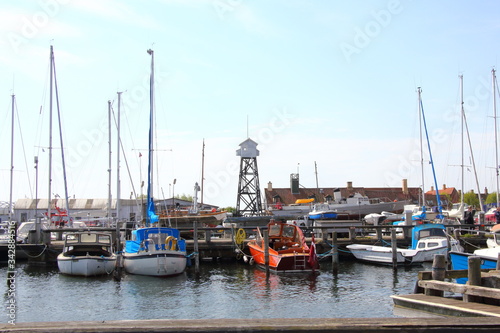Scenery in the small fishing village of Dragør, Denmark