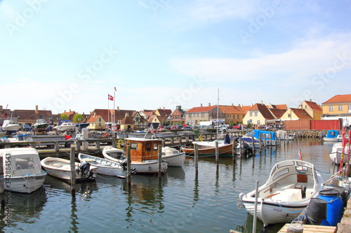 Scenery in the small fishing village of Dragør, Denmark
