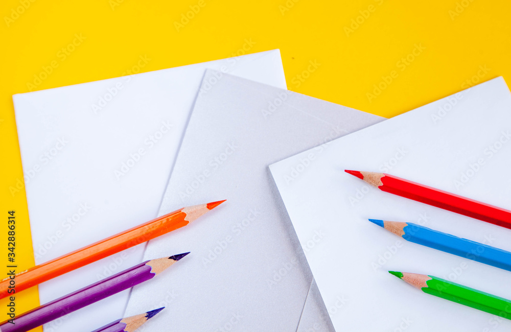 A set of stationery. School background with school equipment with place for your text. Vector illustration of realistic colored pencils and leaves.Flat lay. school supplies. office
A set of stationery. School background with school equipment with place for your text. Vector illustration of realistic colored pencils and leaves.Flat lay. school supplies. office