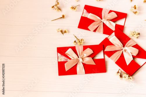 gift voucher or discount coupon template / bow