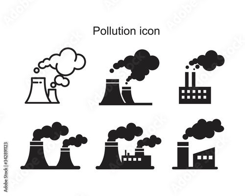 Pollution icon symbol Flat vector illustration for graphic and web design. 