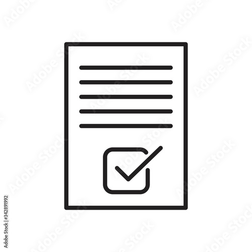 Consent icon symbol Flat vector illustration for graphic and web design.