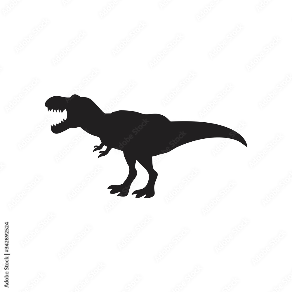 tyranosaurus t-rex Dinosaur icon symbol Flat vector illustration for graphic and web design.