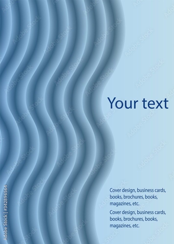 Cover design, shades of blue, green. Backgrounds with abstract ...