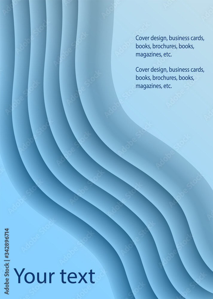 Cover design, shades of blue, green. Backgrounds with abstract ...