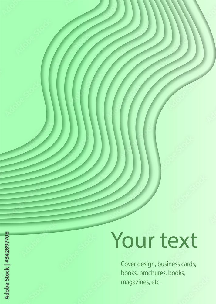 Cover design, shades of blue, green. Backgrounds with abstract ...